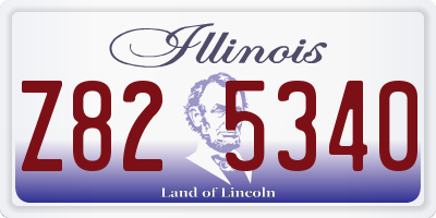 IL license plate Z825340