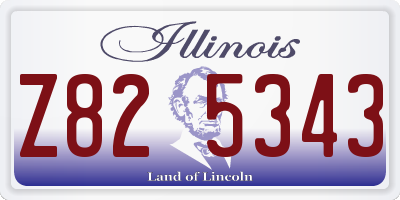 IL license plate Z825343
