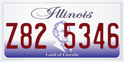IL license plate Z825346