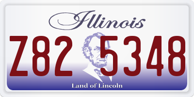 IL license plate Z825348