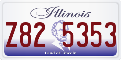 IL license plate Z825353