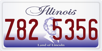 IL license plate Z825356