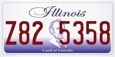IL license plate Z825358