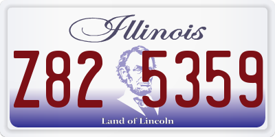 IL license plate Z825359