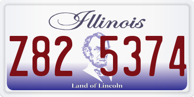 IL license plate Z825374