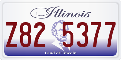 IL license plate Z825377