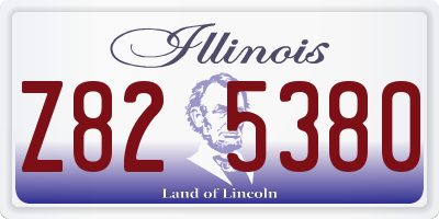 IL license plate Z825380