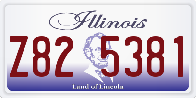 IL license plate Z825381