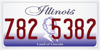 IL license plate Z825382
