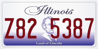 IL license plate Z825387
