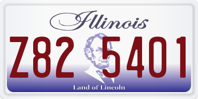 IL license plate Z825401