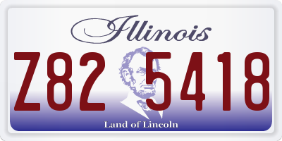 IL license plate Z825418