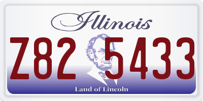 IL license plate Z825433