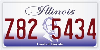 IL license plate Z825434