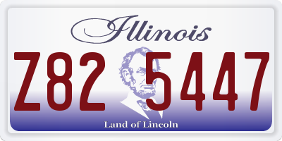 IL license plate Z825447