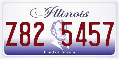 IL license plate Z825457