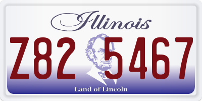 IL license plate Z825467
