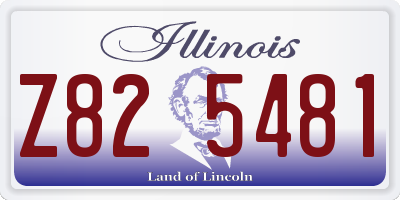 IL license plate Z825481