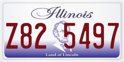 IL license plate Z825497