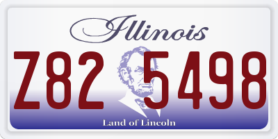 IL license plate Z825498