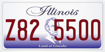 IL license plate Z825500