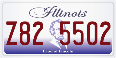 IL license plate Z825502