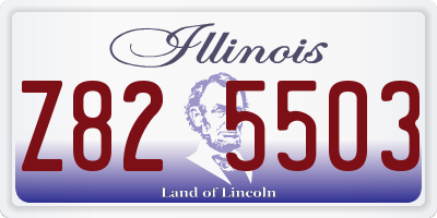 IL license plate Z825503
