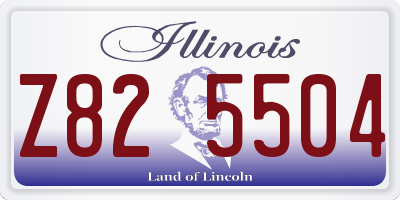 IL license plate Z825504