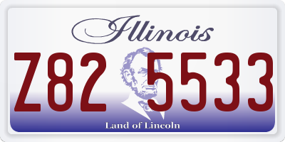 IL license plate Z825533