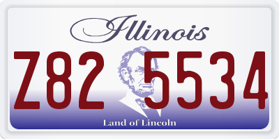 IL license plate Z825534