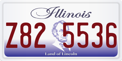 IL license plate Z825536