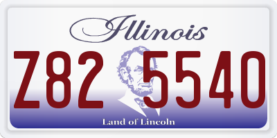 IL license plate Z825540