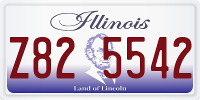 IL license plate Z825542