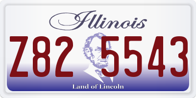 IL license plate Z825543