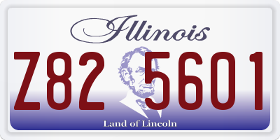 IL license plate Z825601