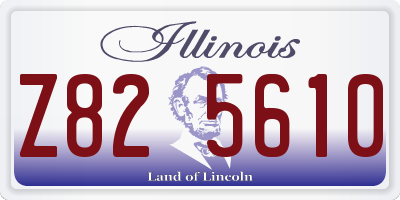 IL license plate Z825610