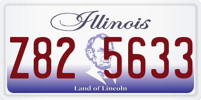IL license plate Z825633