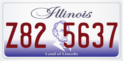 IL license plate Z825637