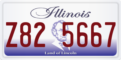 IL license plate Z825667