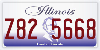 IL license plate Z825668