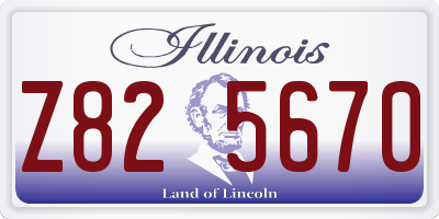 IL license plate Z825670