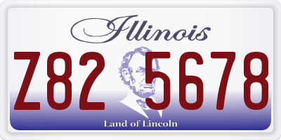 IL license plate Z825678