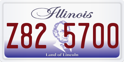 IL license plate Z825700
