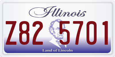 IL license plate Z825701