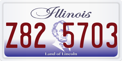 IL license plate Z825703