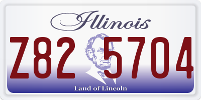 IL license plate Z825704