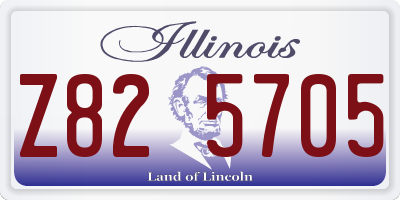 IL license plate Z825705