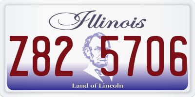 IL license plate Z825706