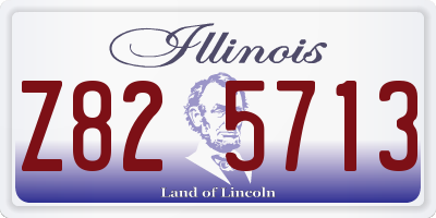 IL license plate Z825713