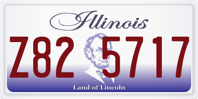 IL license plate Z825717